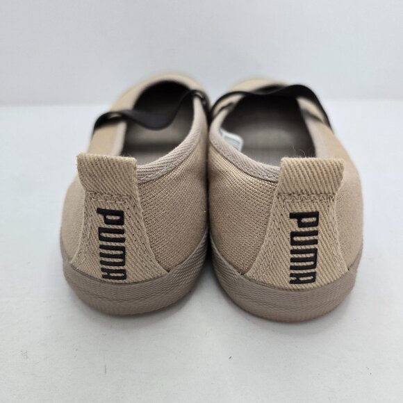 vintage Puma | sneakerina tan canvas sporty balletcore mary jane flats | WMS 8 - Picture 8 of 11